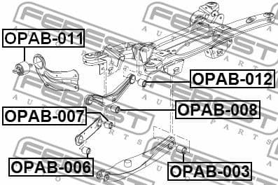 Mounting, control/trailing arm OPAB-003 - image 2