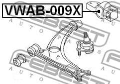 Mounting, control/trailing arm VWAB-009X - image 2