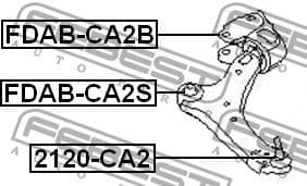 Mounting, control/trailing arm FDAB-CA2B - image 2