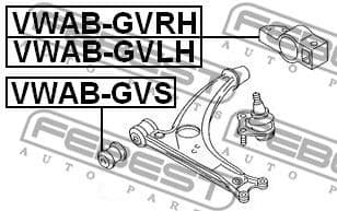 Mounting, control/trailing arm VWAB-GVRH - image 2