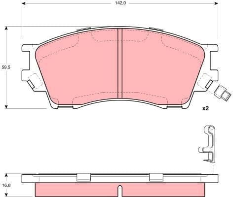 Brake Pad Set, disc brake GDB3230 - image 2