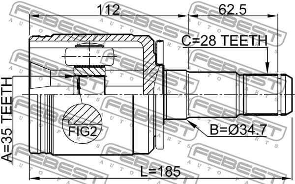 Joint Kit, drive shaft 0411-V97LH - image 2