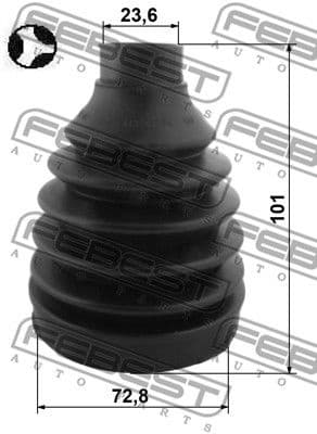 Bellow Kit, drive shaft 0815P-G22T - image 2