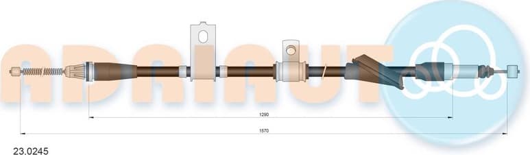 Cable handbrake 23.0245 - image 2
