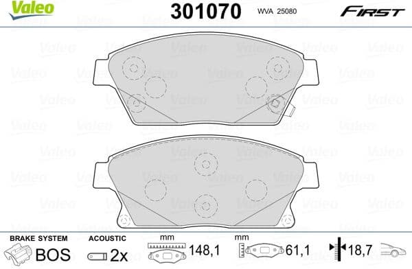 Brake Pad Set, disc brake ESSENTIAL 301070