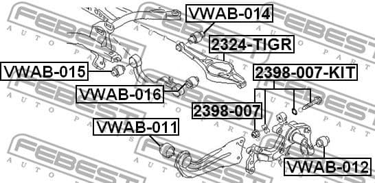 Control/Trailing Arm, wheel suspension 2324-TIGR - image 2