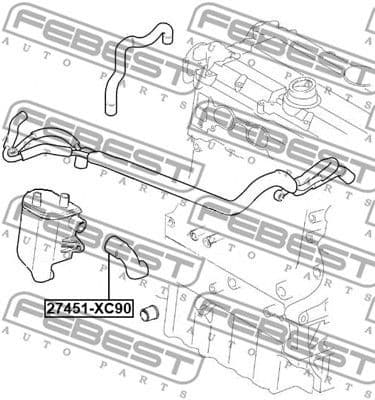 Hose, crankcase ventilation 27451-XC90 - image 2