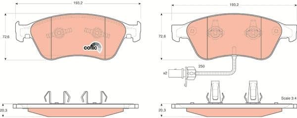 Brake pads front, Top Quality GDB1553 - image 2
