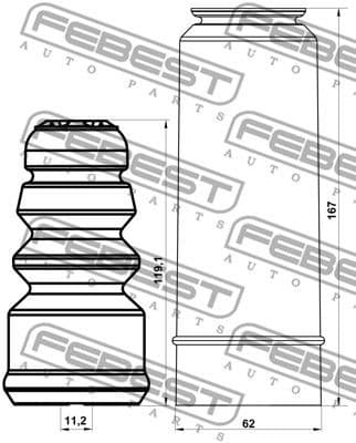 Dust Cover Kit, shock absorber ADSHB-A4IIR-KIT - image 2