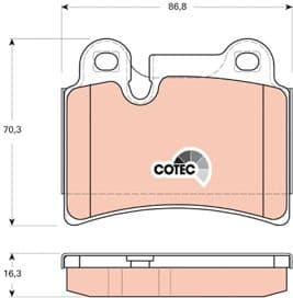 Brake pads rear, Top Quality GDB1722 - image 3