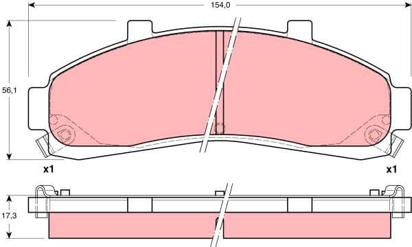 Brake Pad Set, disc brake GDB4010 - image 2