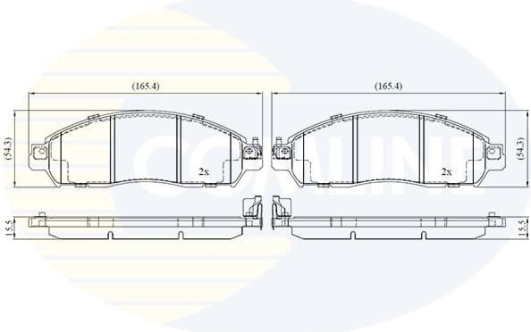 Brake Pad Set, disc brake CBP02486 - image 2