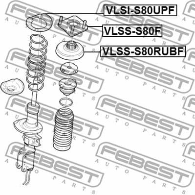 Suspension Strut Support Mount VLSS-S80RUBF - image 2