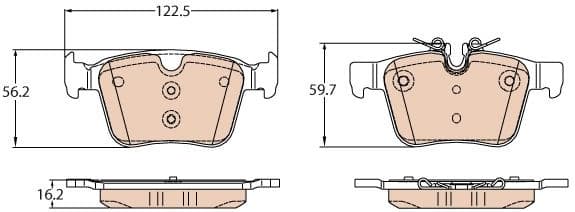 Brake pads rear, Top Quality GDB2110 - image 2