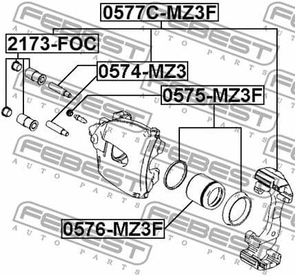 Repair Kit, brake caliper 0575-MZ3F - image 2
