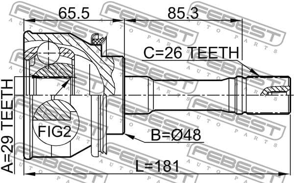 Joint Kit, drive shaft 0710-GVSQ - image 2