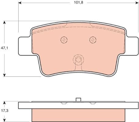 Brake Pad Set, disc brake GDB1714 - image 2