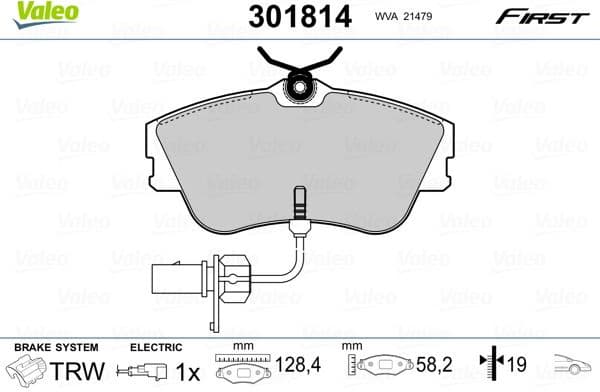 Brake Pad Set, disc brake ESSENTIAL 301814