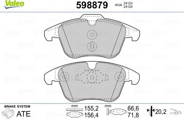 Brake Pad Set, disc brake 598879