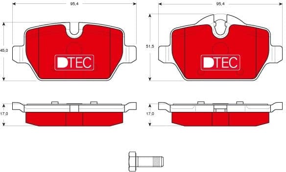 Brake Pad Set, disc brake DTEC COTEC GDB1612DTE - image 2