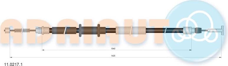 Cable Pull, parking brake 11.0217.1