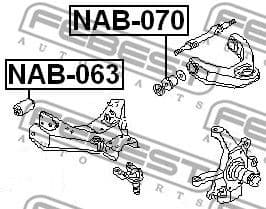 Mounting, control/trailing arm NAB-063 - image 2