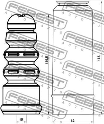 Dust Cover Kit, shock absorber ADSHB-A4IIIR-KIT - image 2