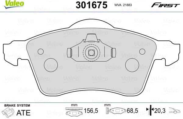 Brake Pad Set, disc brake ESSENTIAL 301675