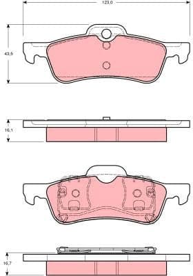 Brake Pad Set, disc brake GDB1477 - image 2