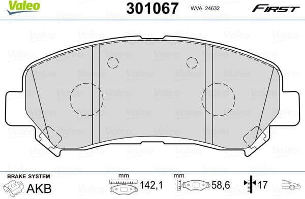 Brake Pad Set, disc brake ESSENTIAL 301067