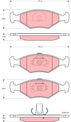 Brake Pad Set, disc brake GDB1533 - image 2