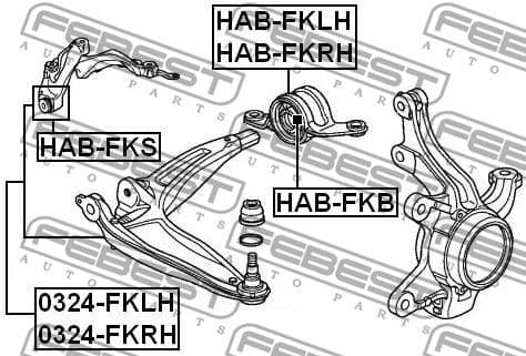 Control/Trailing Arm, wheel suspension 0324-FKLH - image 2