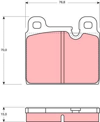 Brake Pad Set, disc brake GDB918 - image 2