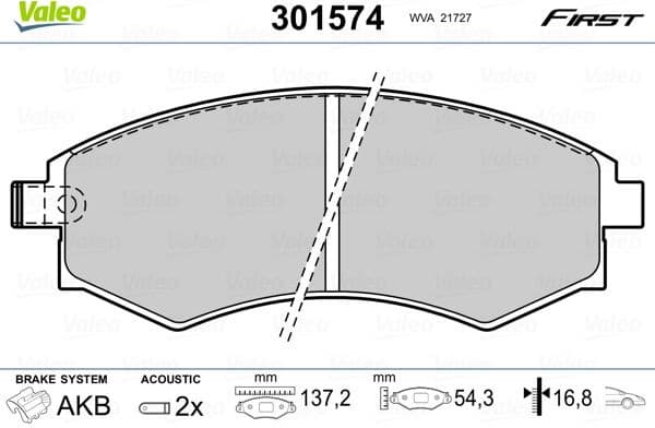 Brake Pad Set, disc brake ESSENTIAL 301574