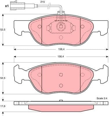 Brake Pad Set, disc brake GDB1387 - image 3