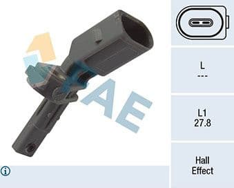 Sensor, wheel speed 78141