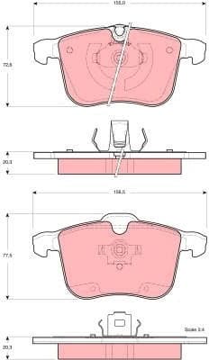 Brake Pad Set, disc brake GDB1567 - image 3