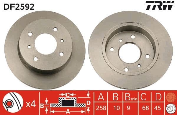 Brake Disc DF2592 - image 3
