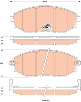 Brake Pad Set, disc brake COTEC GDB4179 - image 3