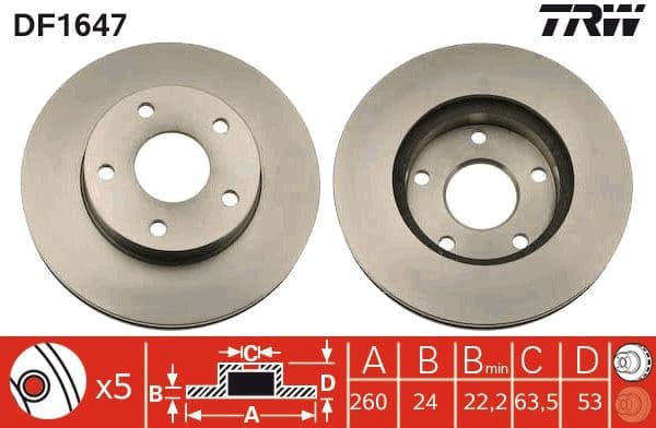 Brake Disc DF1647 - image 3