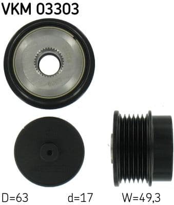 Alternator Freewheel Clutch VKM 03303 - image 2