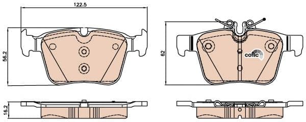 Brake pads rear, Top Quality GDB2071 - image 3