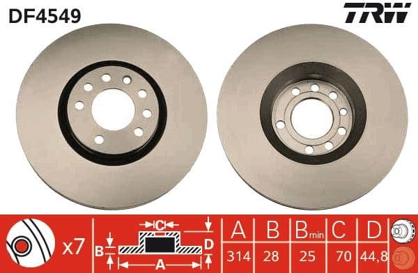 Brake Disc DF4549 - image 2