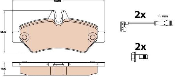 Brake pads rear, Top Quality GDB2076 - image 3