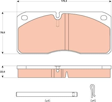 Brake Pad Set, disc brake GDB5058 - image 4
