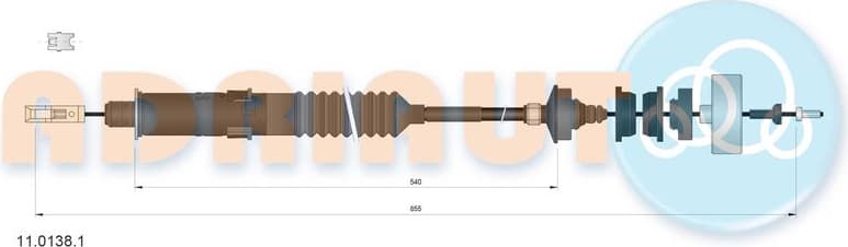 Cable Pull, clutch control 11.0138.1