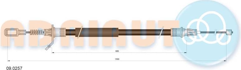 Cable handbrake 09.0257 - image 3