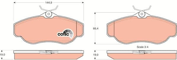 Brake Pad Set, disc brake COTEC GDB1156 - image 4