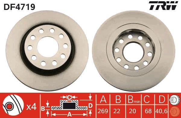Brake Disc DF4719 - image 2