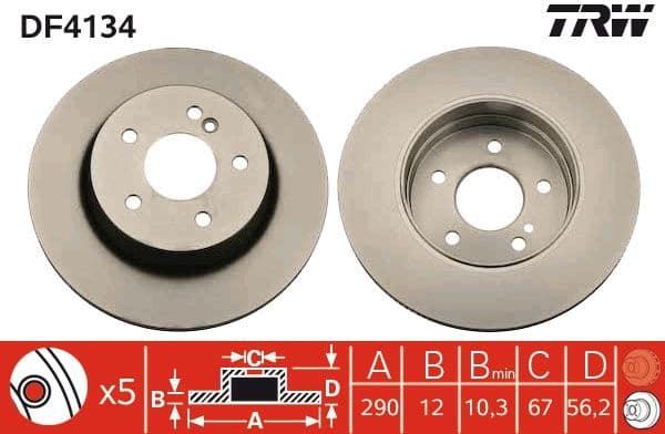 Brake Disc DF4134 - image 3
